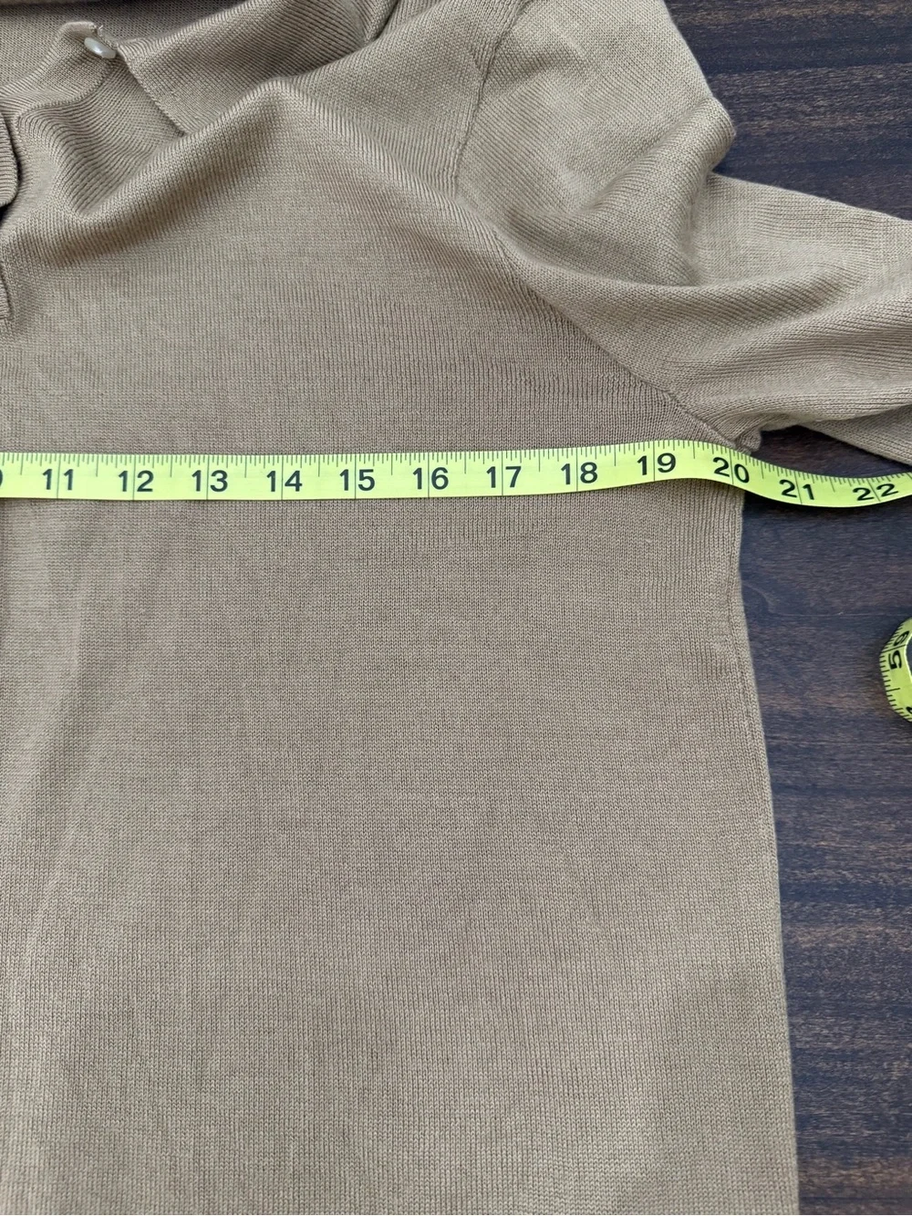 J. Crew Merino Blend Polo Sweater in Camel Brown
